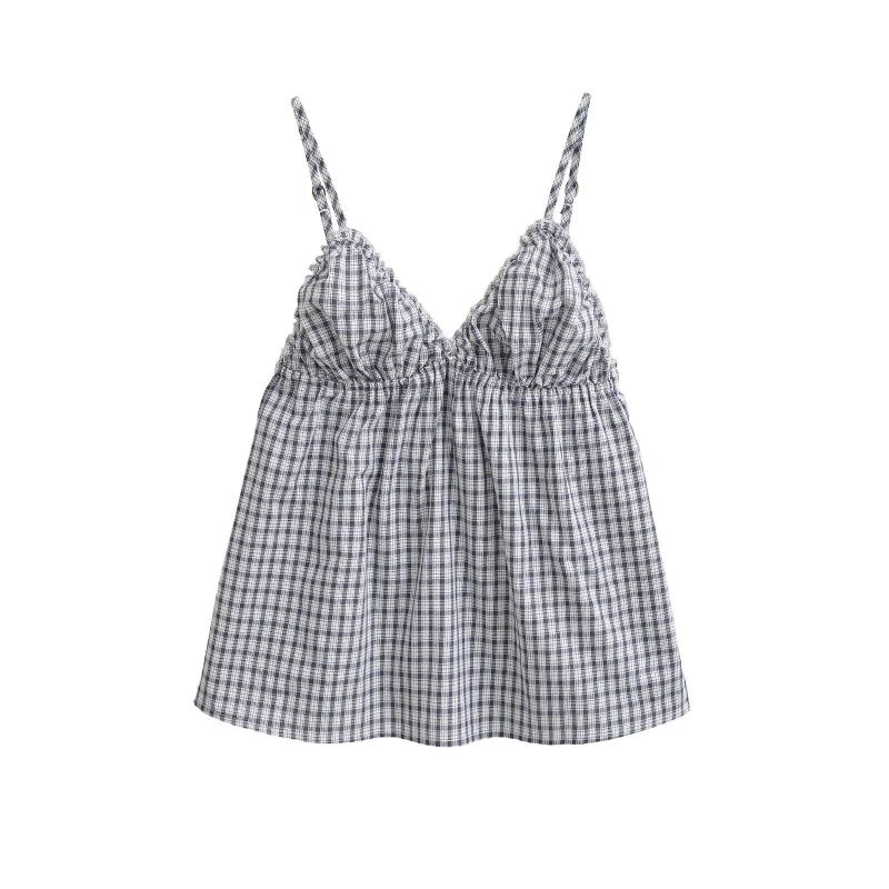 Cozy&Kitsch(コージーアンドキッチ)の「Vaire Check Babydoll Top(Tops)」