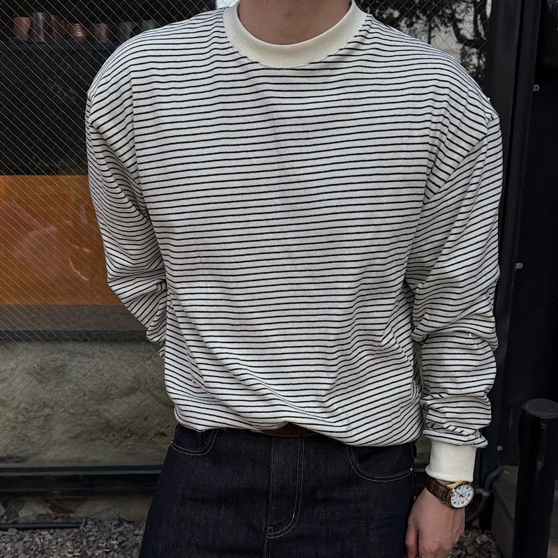 Premium Color Stripe Long sleeved T (5color)