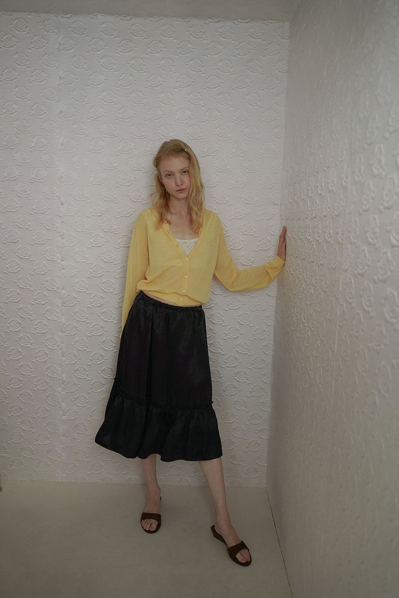 Airy summer cardigan_yellow