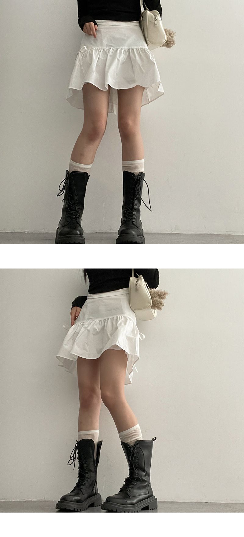 lintel ribbon flared mini skirt