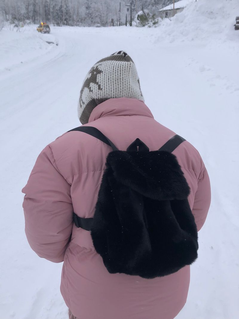 Furry mini back pack