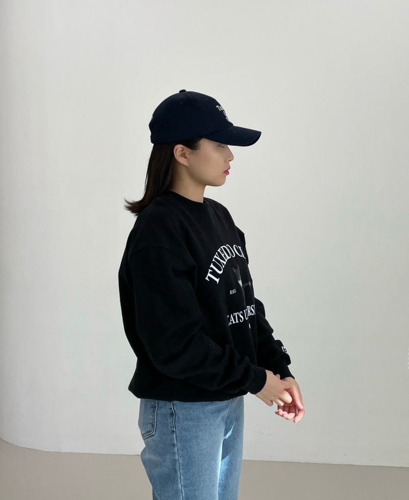 TUXEDO CAT CLUB SWEATSHIRT BLACK