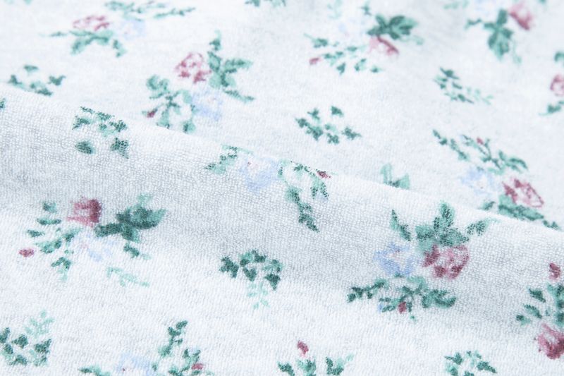 floral terry anorak grey
