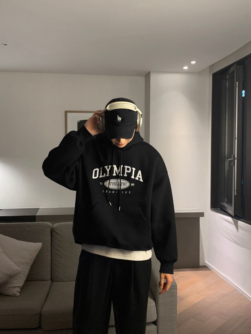 LMN Olympia Embroidery Double Paper Oversized Fit Hooded (6 colors)