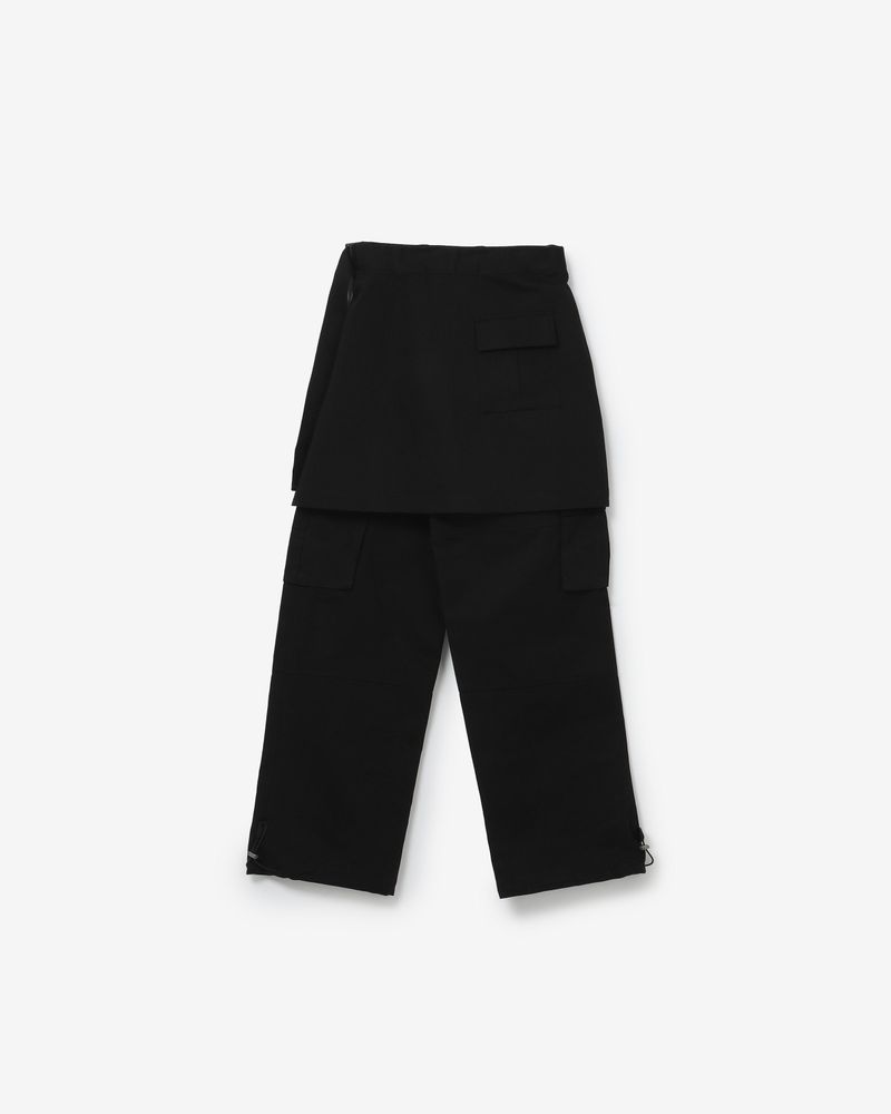 hip cargo set-up wrapskirt & pants [ black ]
