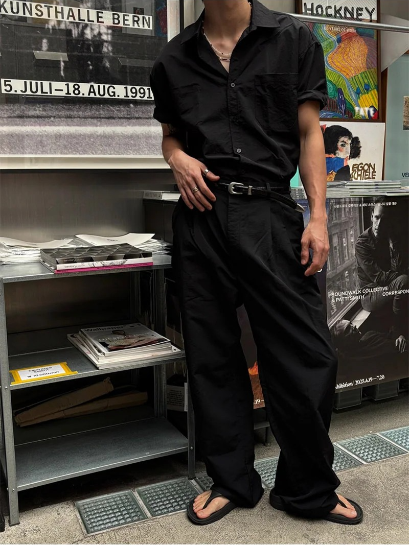 2025 Nylon semi wide pants(4color)
