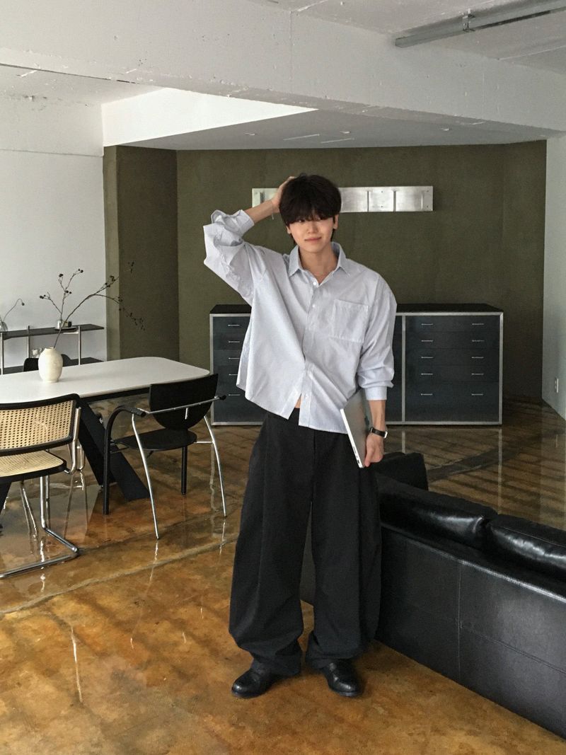 Cropped Stripe Shirt