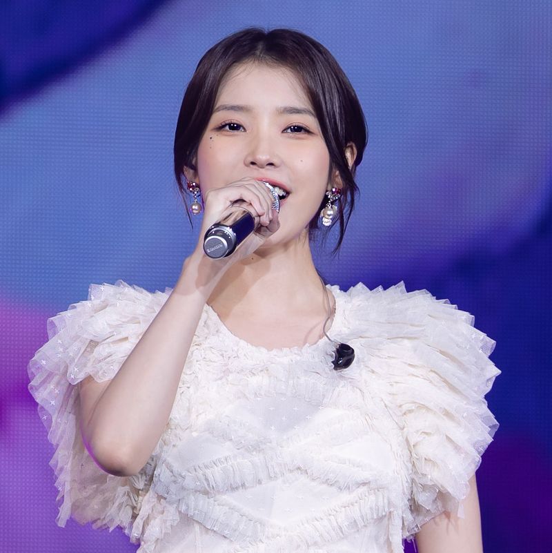 [IU Piercing] Heart Crystal and Pearl Piercing - Rosepink