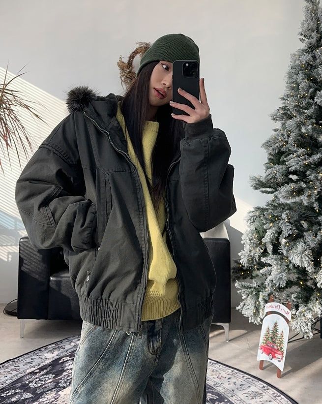 SATIIIZ（サティーズ）の「Aerild Fur Hooded Jumper（Jackets/Outerwear）」