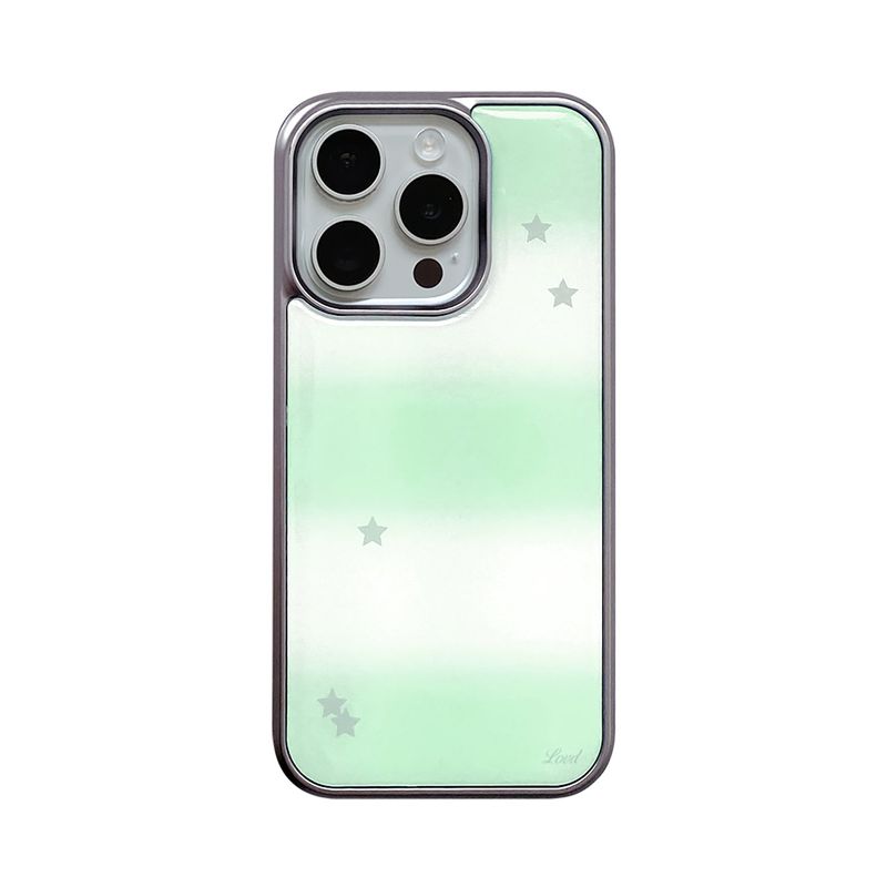 [MADE] STARRY SCOOP PHONE CASE - MELON (epoxy silver bumper)