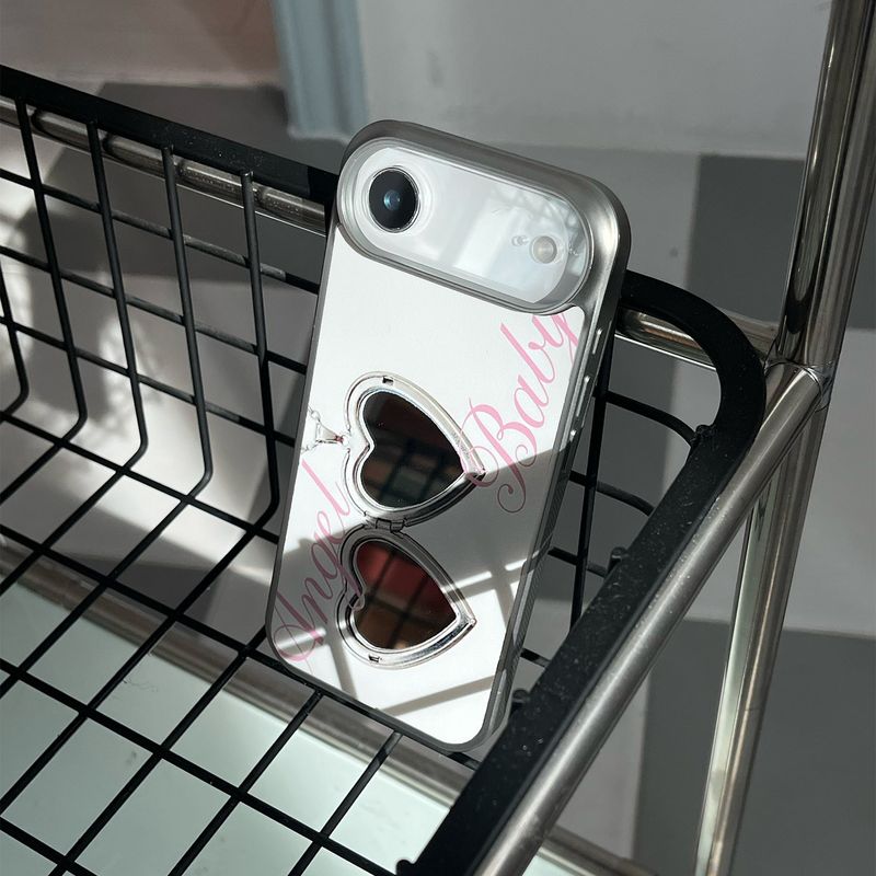 [MADE][Mirror Silver Bumper Case] Angel Baby • White