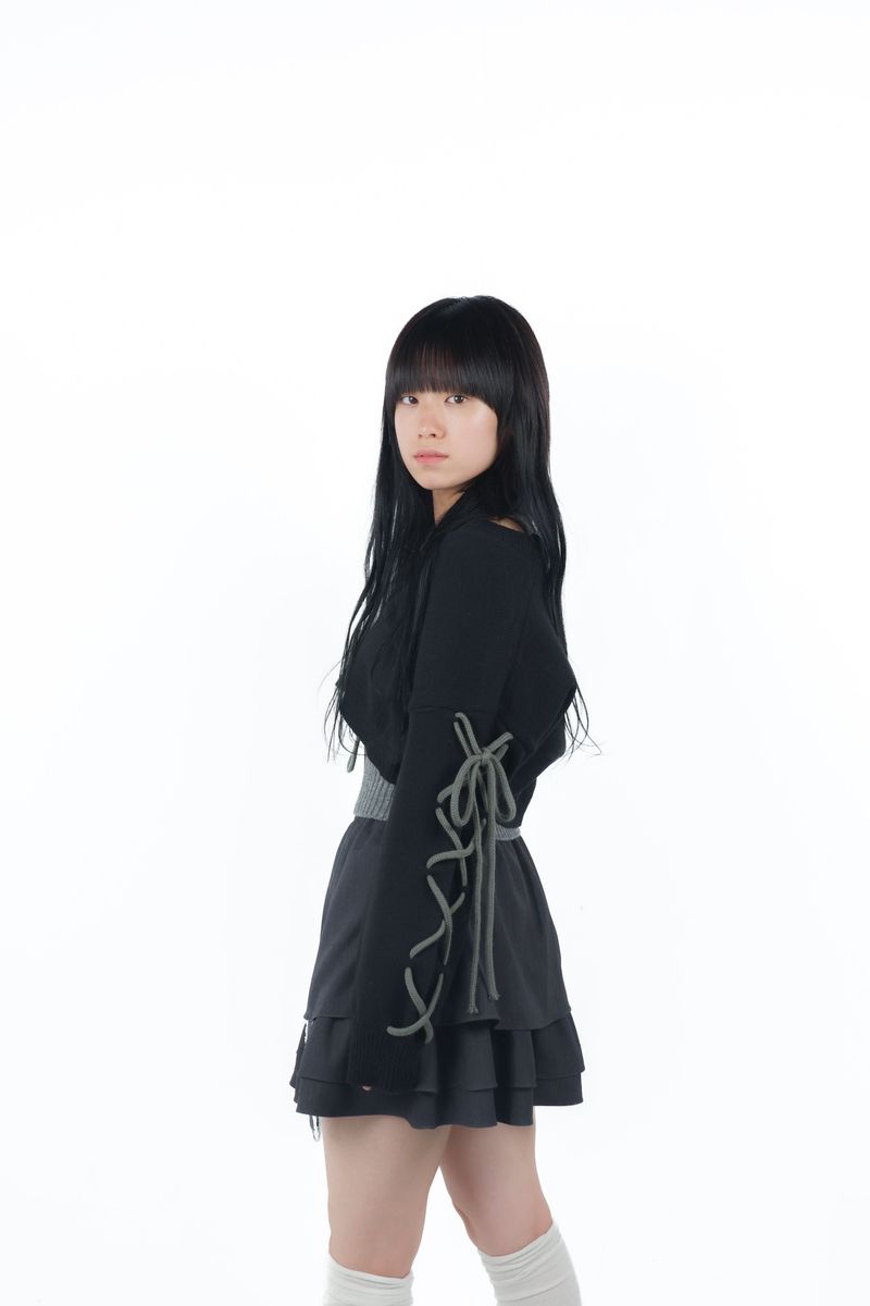 laceup ribbon knitset(black)