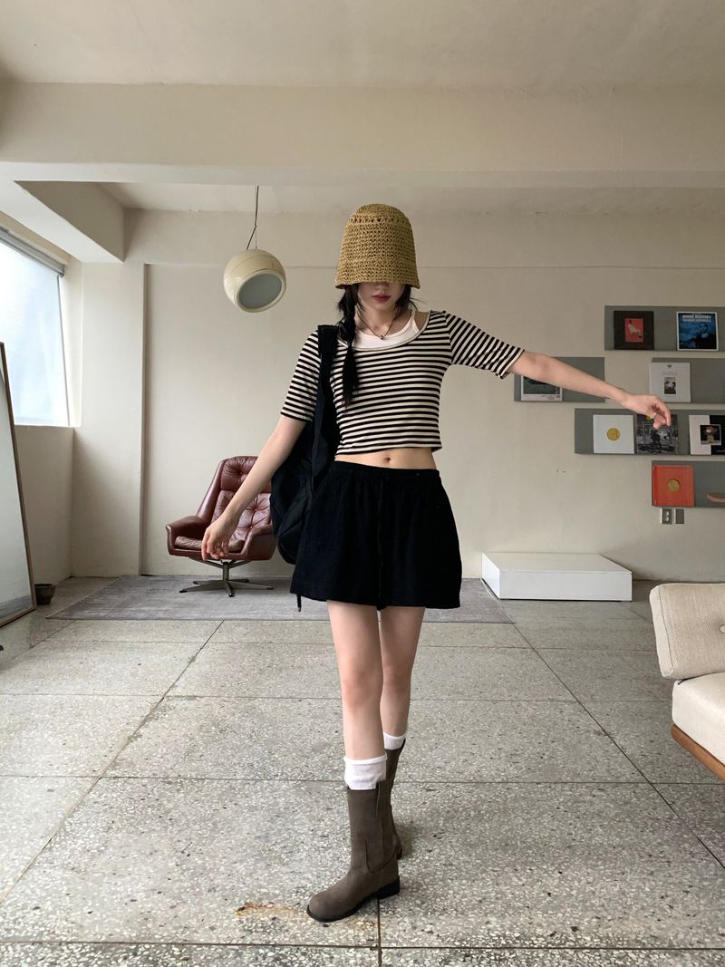 Wako summer straw bungee bucket hat