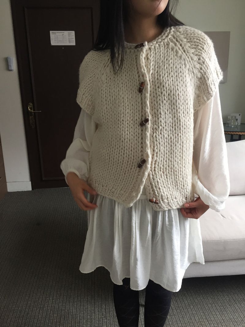 Grandma Hand-Knit Bolero (2color)