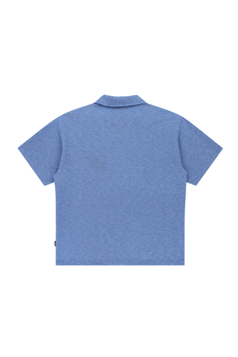 OPEN COLLAR POLO KNIT SHIRT