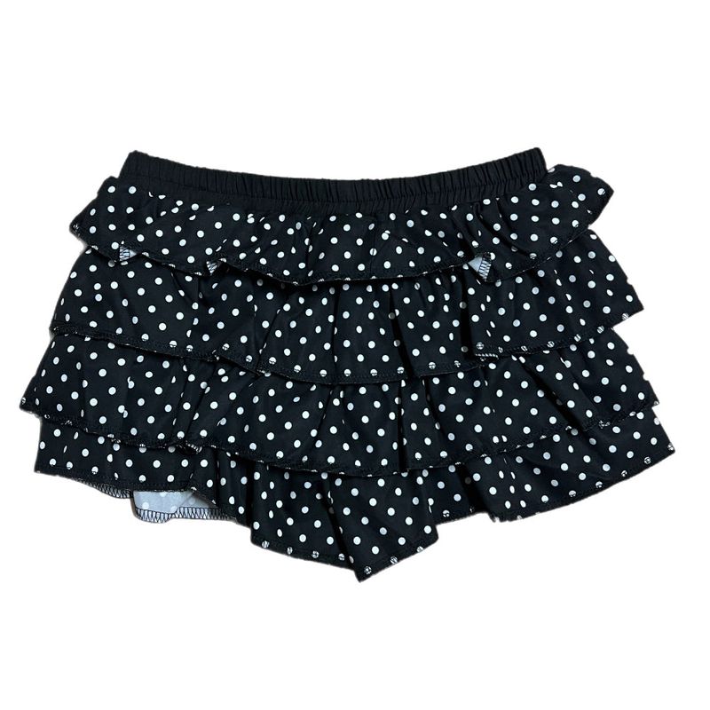 DOTINA Ruffle Dot Mini Pants Skirt (Black)