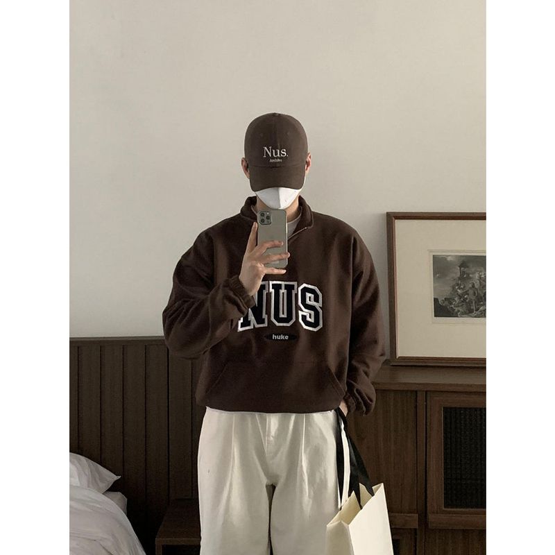 Huke x Nus. half zip-up