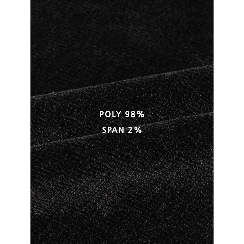 Velvet corduroy curved crop zip up(Black)