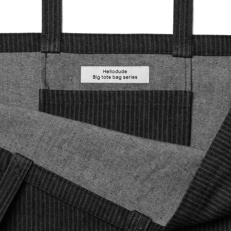 Big tote bag - Heavy stripe denim