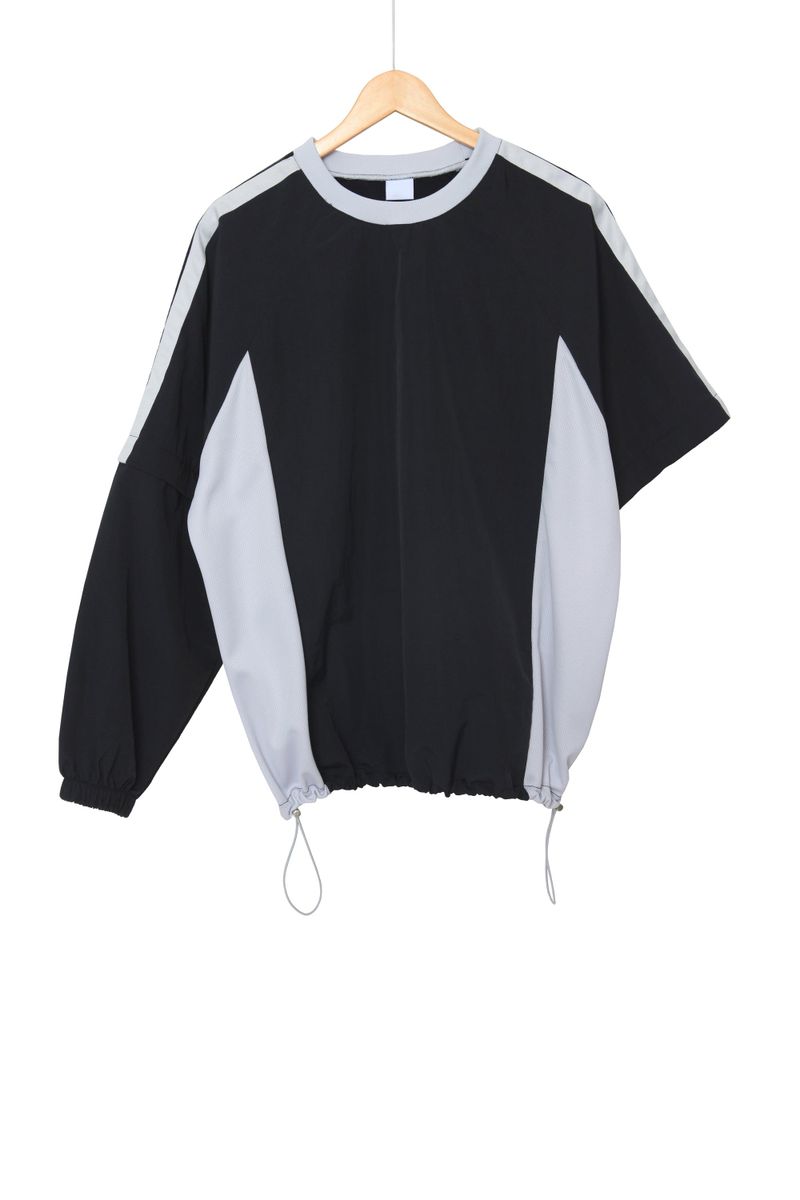 two-way nylon sweatshirt