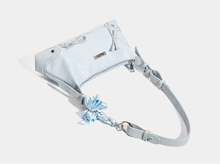 【即日発送】Star Print Ribbon Shirred Shoulder Bag - 2026 New Star Print Point Bag