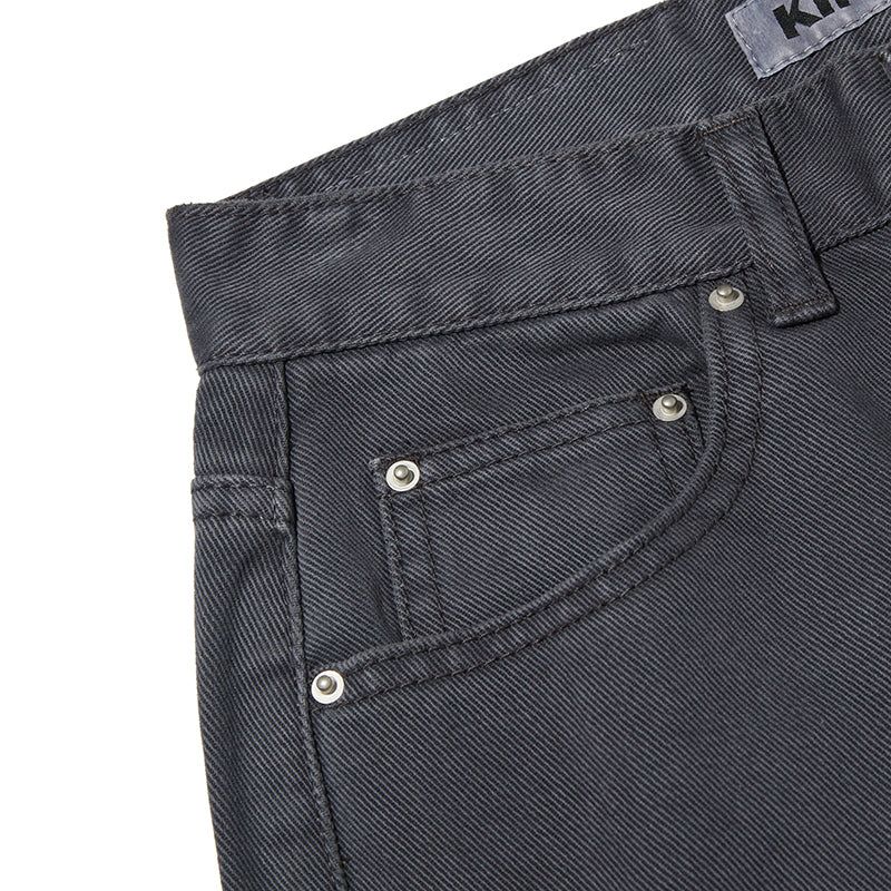BASIC STRAIGHT COLOR COTTON PANTS [GRAY]