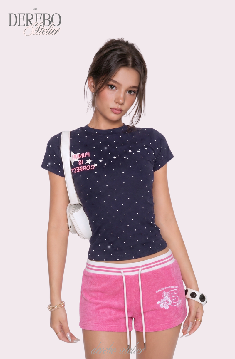 Tarry Pink Mini Short Pants