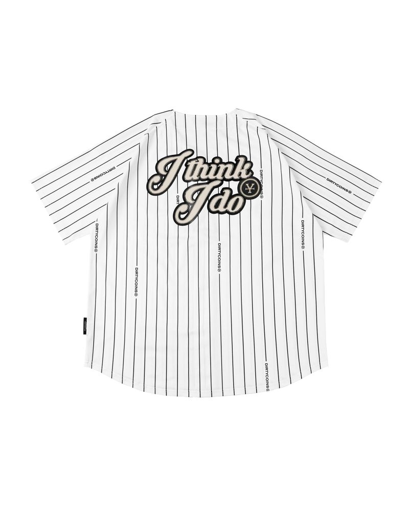 Baseball Black Striped - White