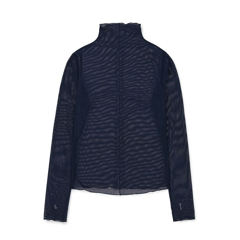 レイヤードシースルートップス / Layered See-through Top [NAVY]