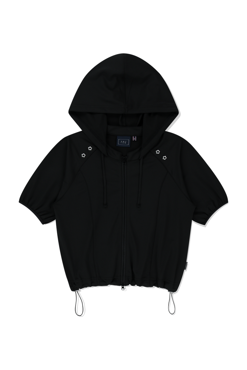 FLOWER EYELET HOOD JACKET