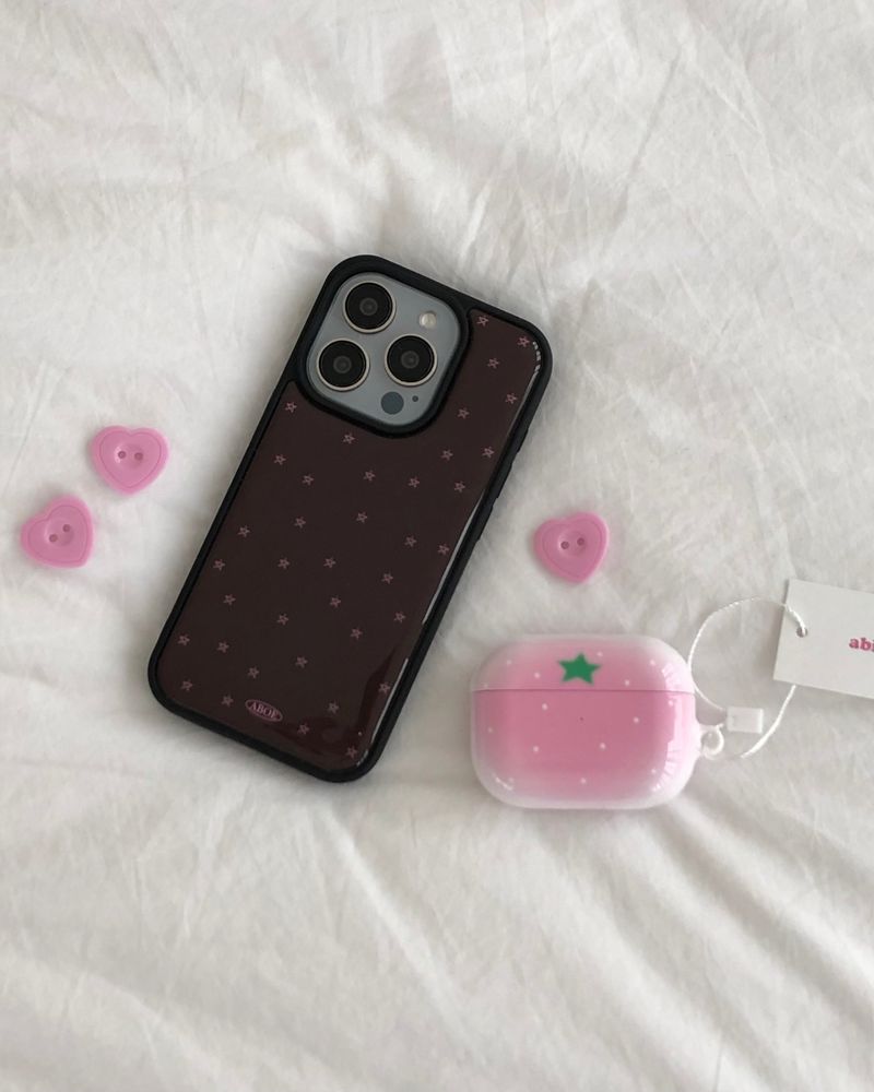DOT PINK STRAWBERRY AIRPODS CASE