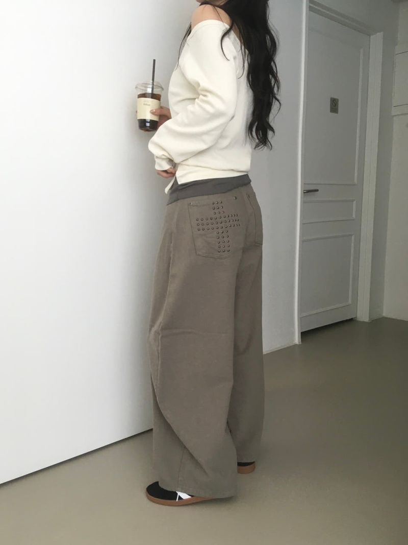 moroi（モロイ）の「Cross stud pants（Pants）」