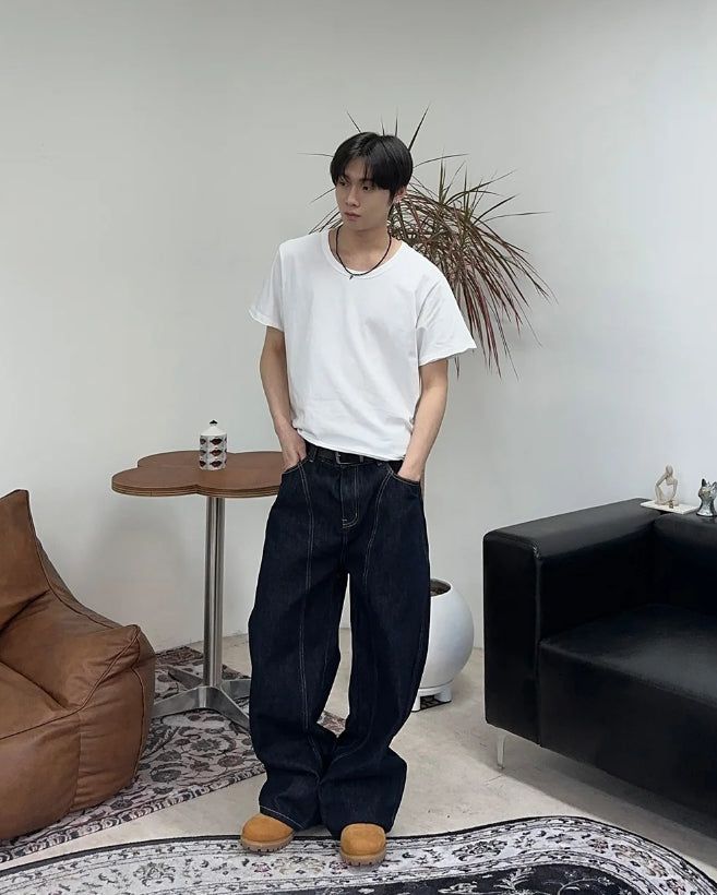 エルトローワイド生デニムパンツ