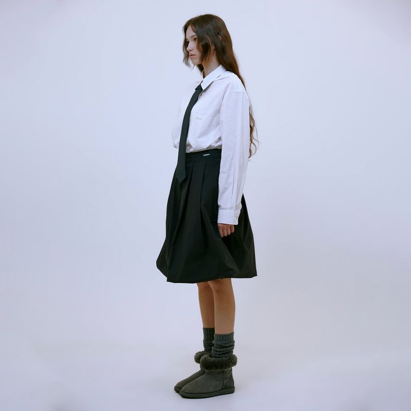 Balloon Midi Skirt (CHARCOAL)