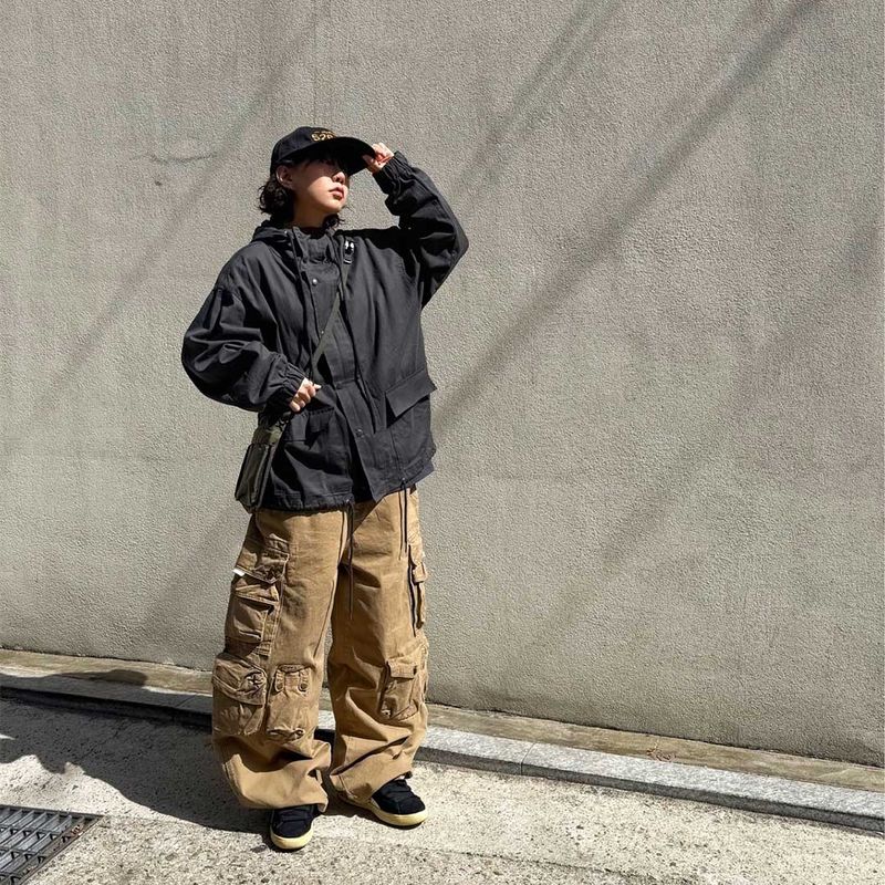 Oversized Vintage Hooded Field Jacket