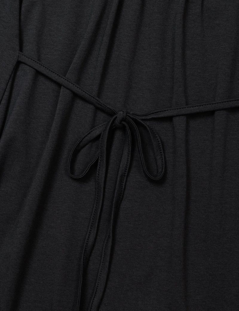 RUFFLE TIE TOP(CHARCOAL)