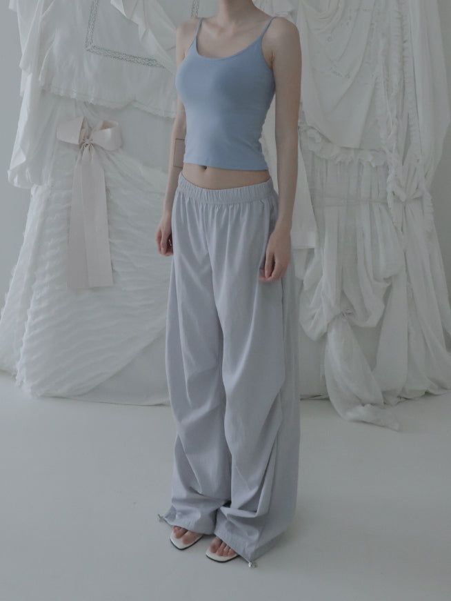 Slow Pintuck Nylon Pants
