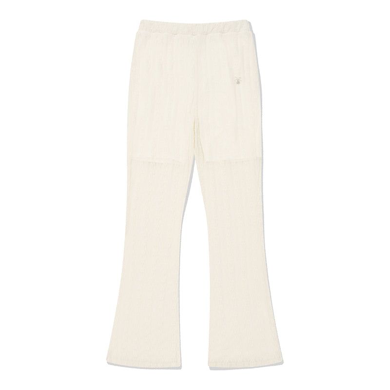 CHERRY LACE BOOTCUT PANTS [IVORY]