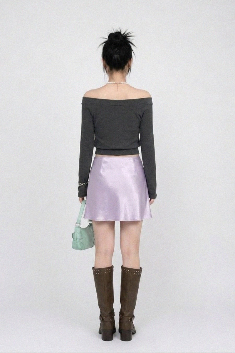 SATIN A-LINE MINI SKIRT (5COLORS!)