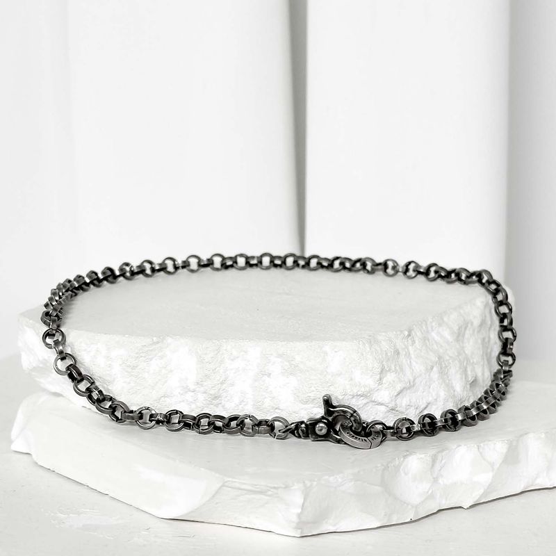 BLESSED BULLET（ブレスドブレット）の「SS-6mm BOLD O chain necklace_dark silver（Accessories）」