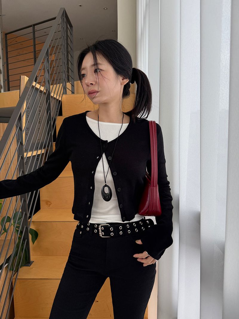 [MADE] PRINKLE LAYERED CROP CARDIGAN