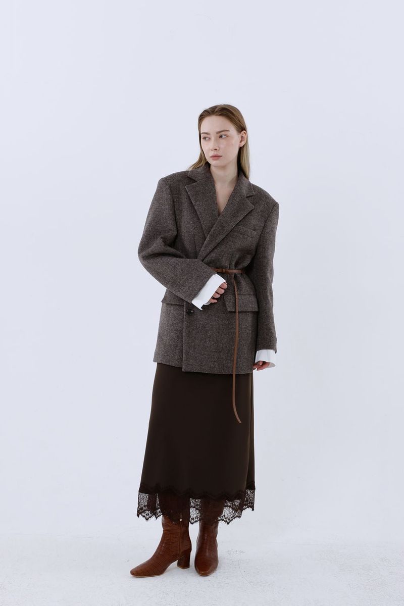 DADDY CONTOUR WOOL JACKET_BROWN