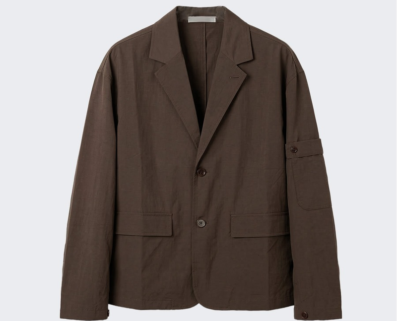Crop Leisure Utility Jacket Brown