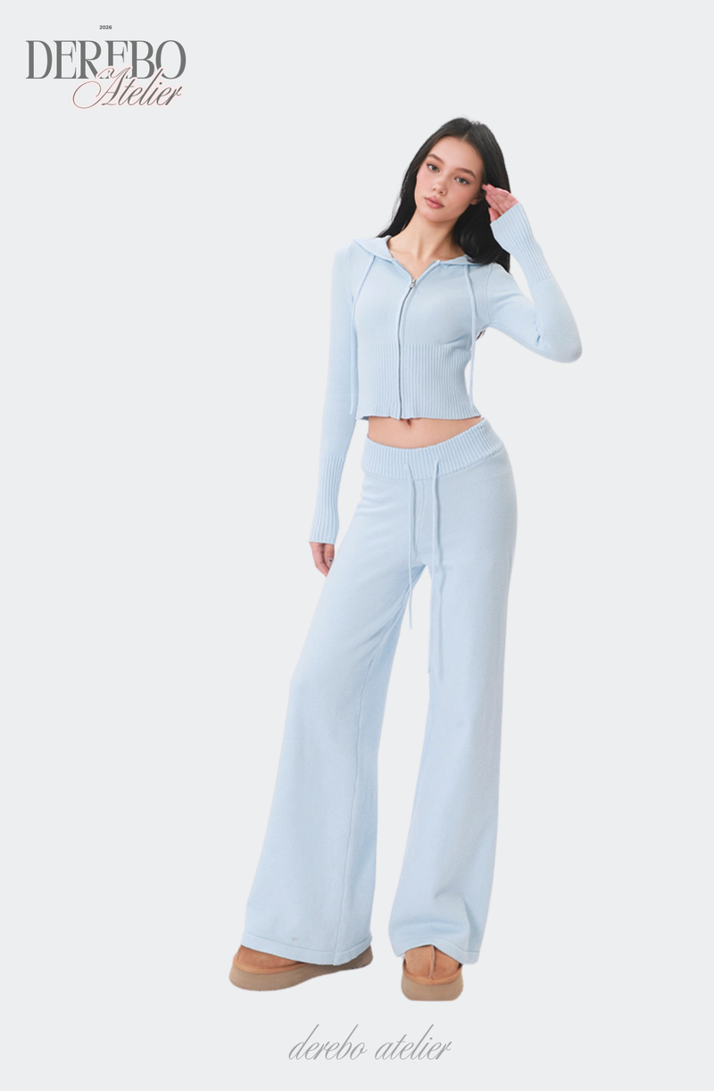 Cozy Knitwear Zip-up Training Set-up (PANTS)