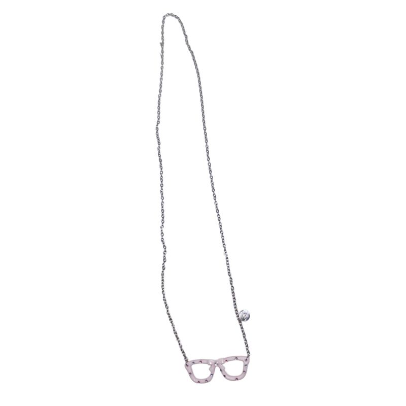ODDiTEETH(オディティース)の「Pink Ribbon Bow Glasses Necklace(Accessories)」