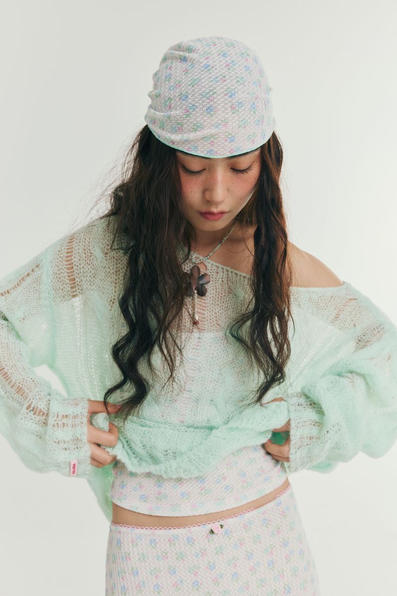 cotton candy knit mint