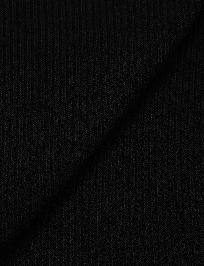 BUTTON OFF-SHOULDER KNIT(BLACK)