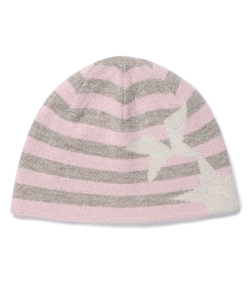 STRIPED TWIN STAR BEANIE PINK(CV2GFUAB30A)