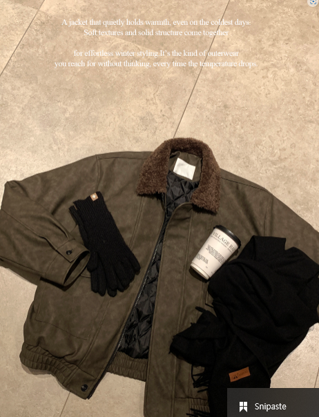 Waini A2 Crack Quilting Two-Way Overfit Mustang Jumper