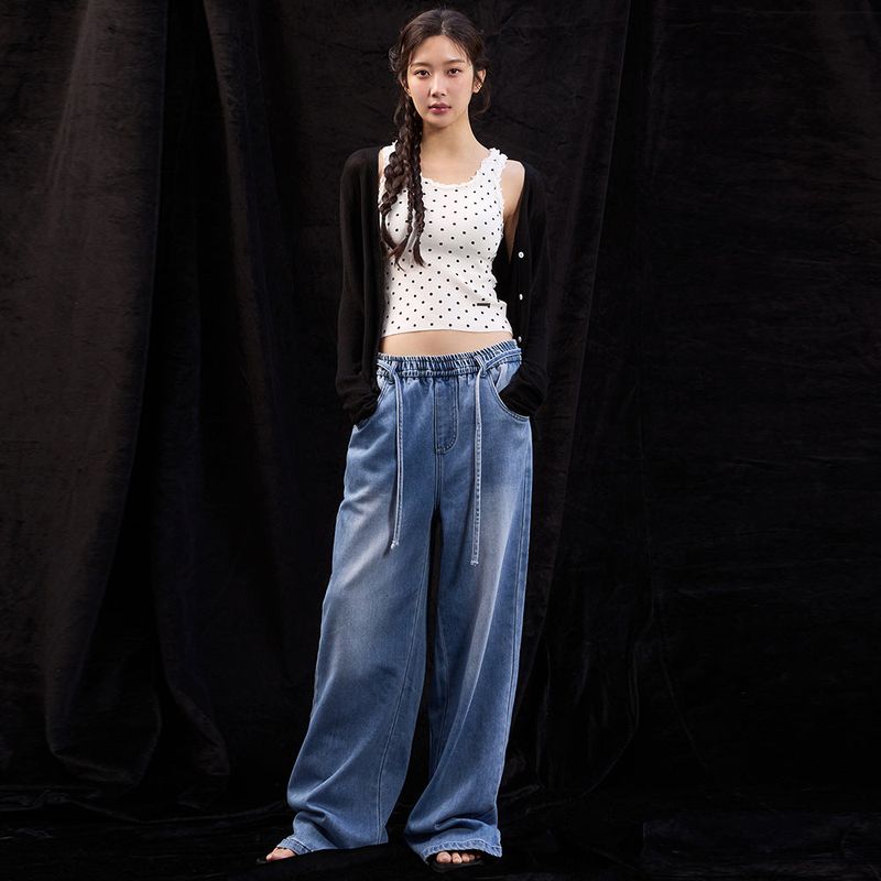 NICK&NICOLE(ニック&ニコール)の「WAHSING STRAP BANDING DENIM PANTS_BLUE(Pants)」